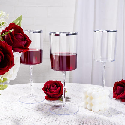 Ciaell 36 Pack Plastic Champagne Flutes - 6 Oz Disposable Champagne Glasses - Square Clear Plastic Toasting Glasses for Party Birthday Anniversary Wedding