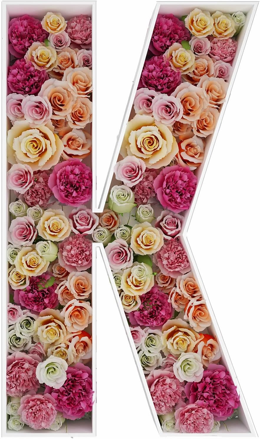 JW Passion - Premium Quality Made 3FT Tall Mosaic Balloon Frame Big Marquee Light Up Letters DIY Kit for Birthday Party Wedding Backdrop Decor Letter A Pre-Cut Foam Board