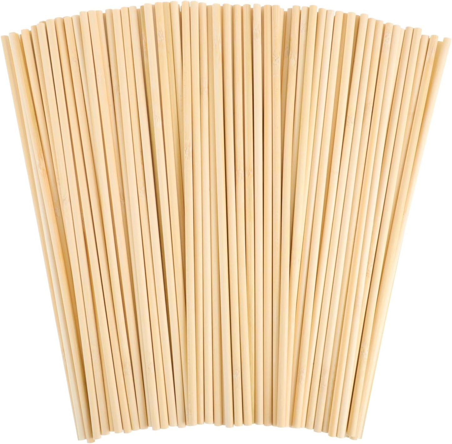 150 Pcs Wooden Dowel Rods - 1/8 x 12 Inch Wooden Sticks for Crafts Unfinished Cake Dowels Sticks for Flower Bouquet and DIYers