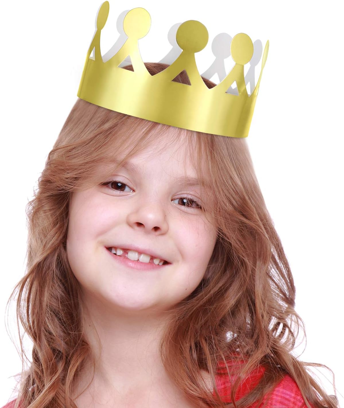 JOVITEC 24 Pcs Gold Paper Crowns Golden King Crown Foil Gold Hat for Birthday Celebration Baby Shower Photo Props