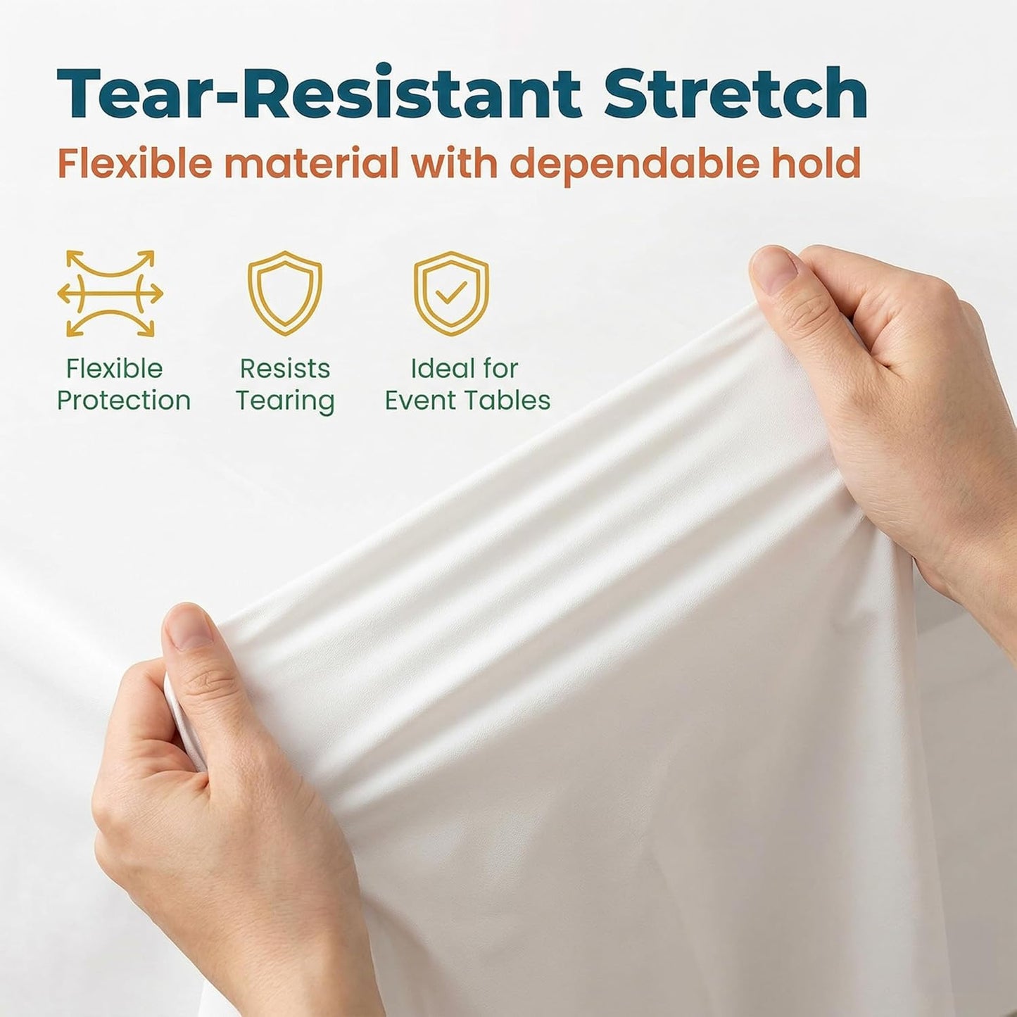 Plastic Table Cloth, 310 Ft X 54 in Disposable Tablecloth White Plastic Tablecloth with Any Cut Sliding Cutters Premium Table Cover Roll for Picnics, Parties, Birthdays, Weddings