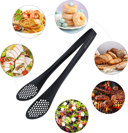 MSY BIGSUNNY 9 inch Buffet Tongs, Set of 2 Stainless Steel Food Serving Tongs