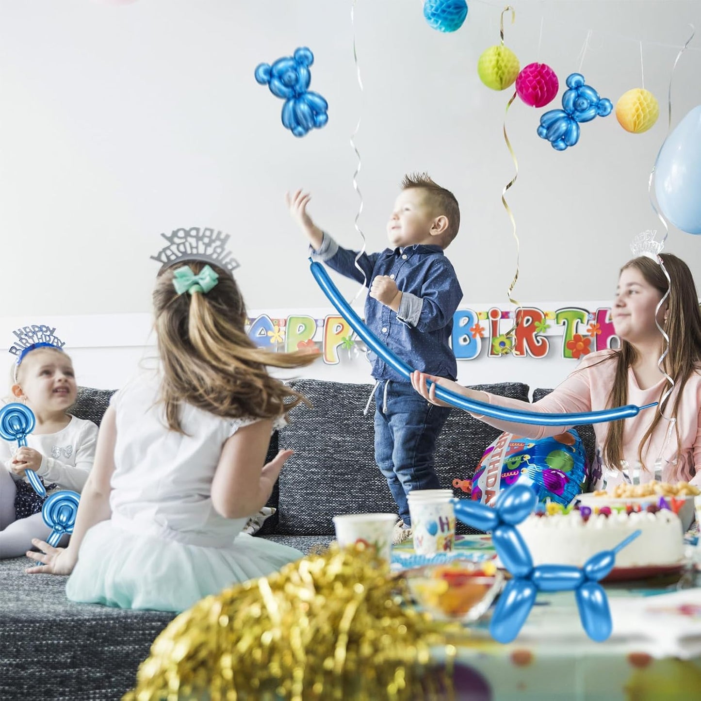 260 Balloons Clear, Thickening Long Balloons for Tying Arch, Twisting Latex Animals Magic Modeling Skinny Birthday Balloon for Kid‘s Party Wedding Decoartion Supply 100pcs