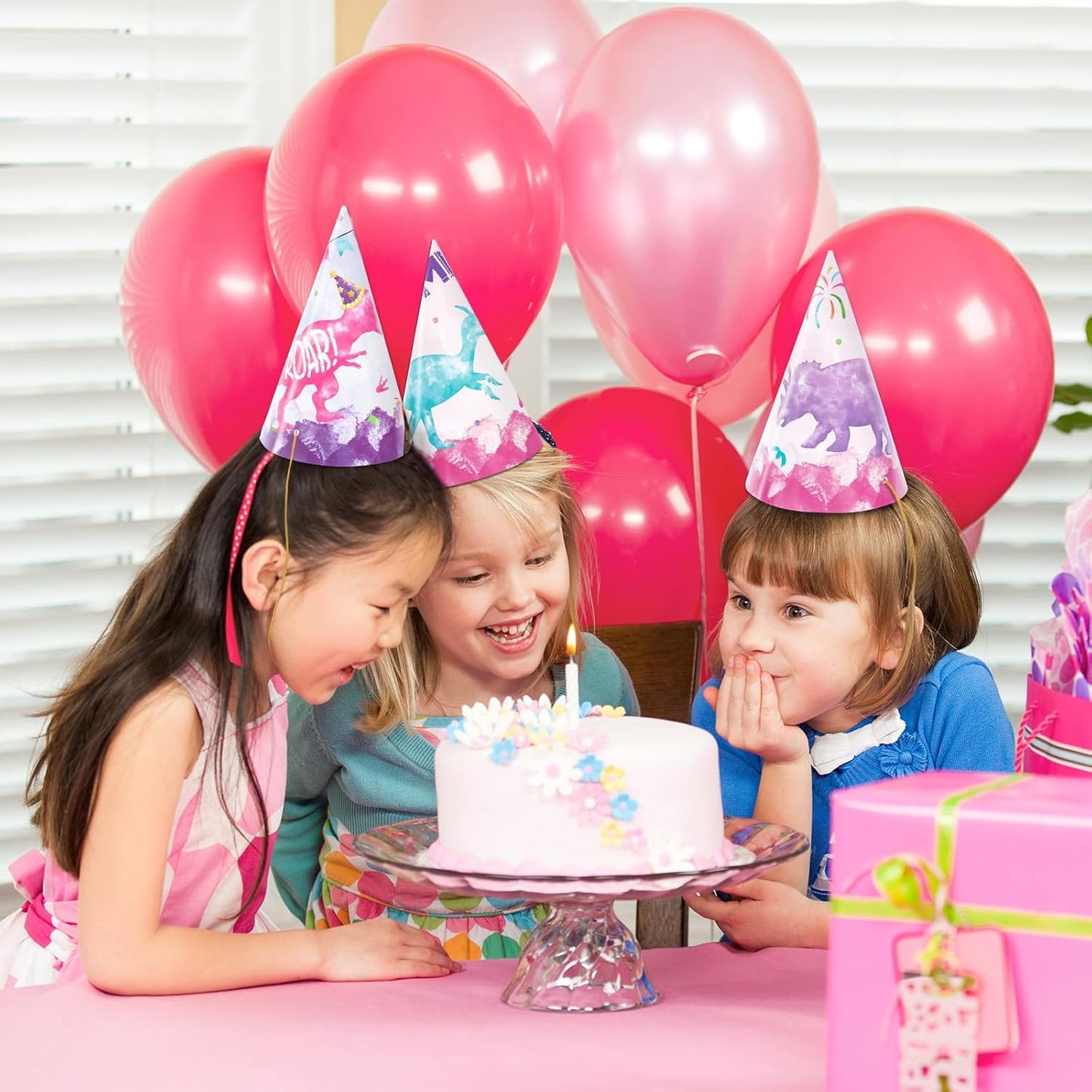 WERNNSAI Birthday Party Hats - 12 Pcs Birthday Party Supplies Cone Hat Headbands Colorful Paper Party Hats for Kids