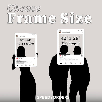 SPEEDYORDERS Social Media Photo Booth Prop - Custom Instagram Photo Booth Frame - Customized Insta Giant Selfie Frame - IG Frame For Fun Social Media Posts