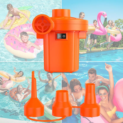 Electric Air Pump for Inflatables,Portable Quick-Fill Air Pump with 3 Nozzles,110-120V, Inflator & Deflator Pumps for Outdoor Camping, Air Mattress Beds,Boats,Inflatable Cushion,Couch,Pool Floats