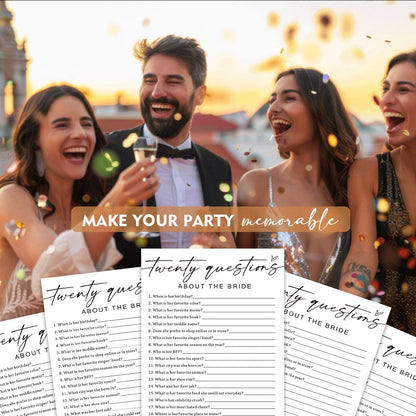 Bridal Shower Bingo, What Will The Bride to Be Receive, 25Pcs Bridal Bingo Game Cards, Engagement Party Games for Guests, Minimalist White Wedding Party Supplies - A18