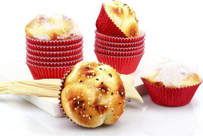 Gifbera White Metallic Foil Cupcake Liners Standard Size Baking Cups, 200-Count