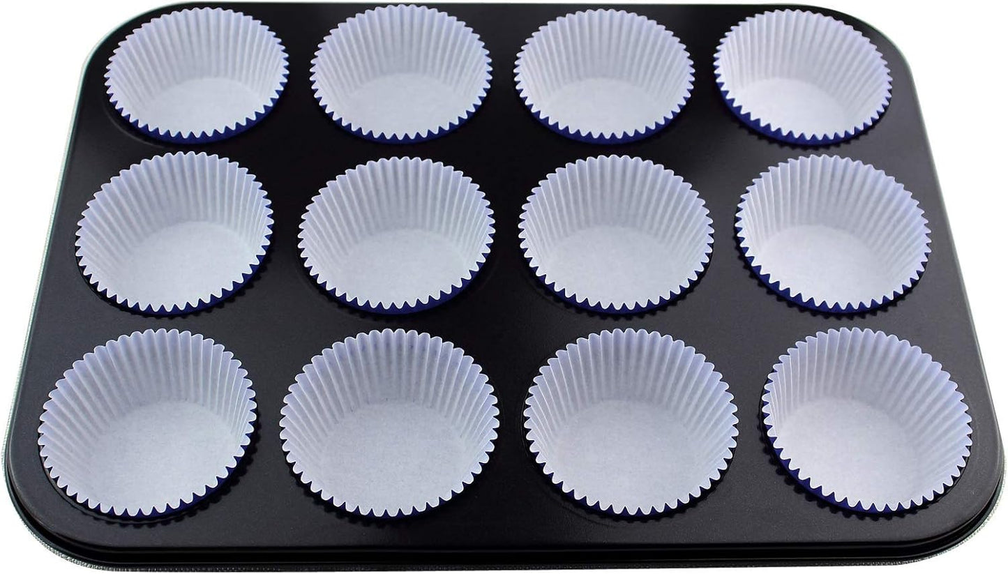 Standard Size Baking Cups Food-Grade Greaseproof Paper Cupcake Liners 200 Pcs (Natural)