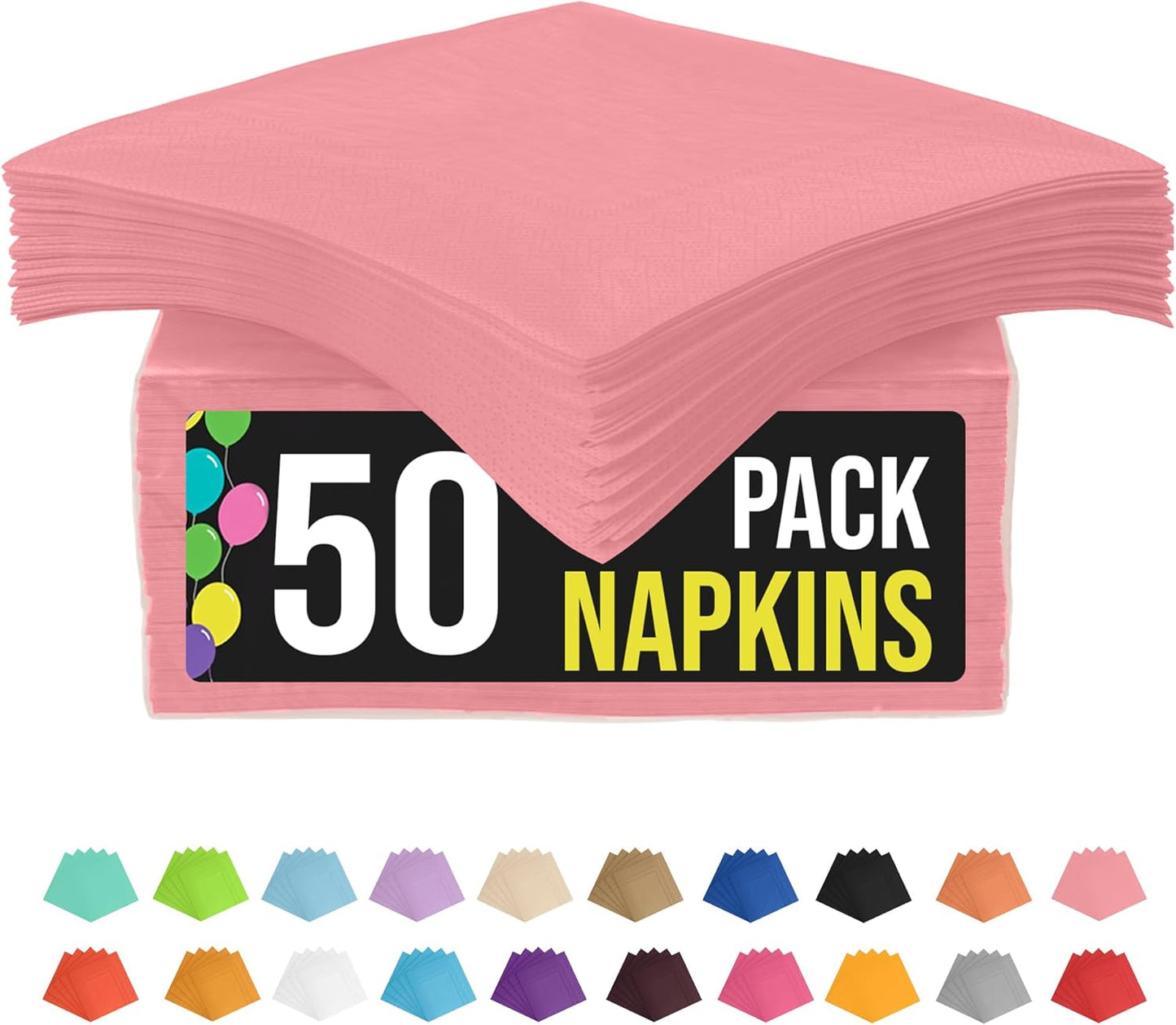 Party Solids Purple Paper Napkins Disposable Everyday 50 Pcs 2 Ply Purple Dinner Napkins Paper Everyday For Parties & Party Supplies