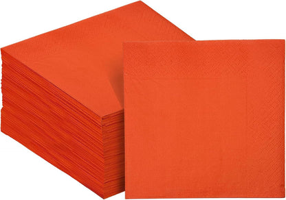 24 colors Cocktail Napkins 5 * 5inch disposable Beverage Napkin paper for Cocktail, Wedding, Dinner，Brithday Party Dessert Wine Paper Napkins（ 120 Count）