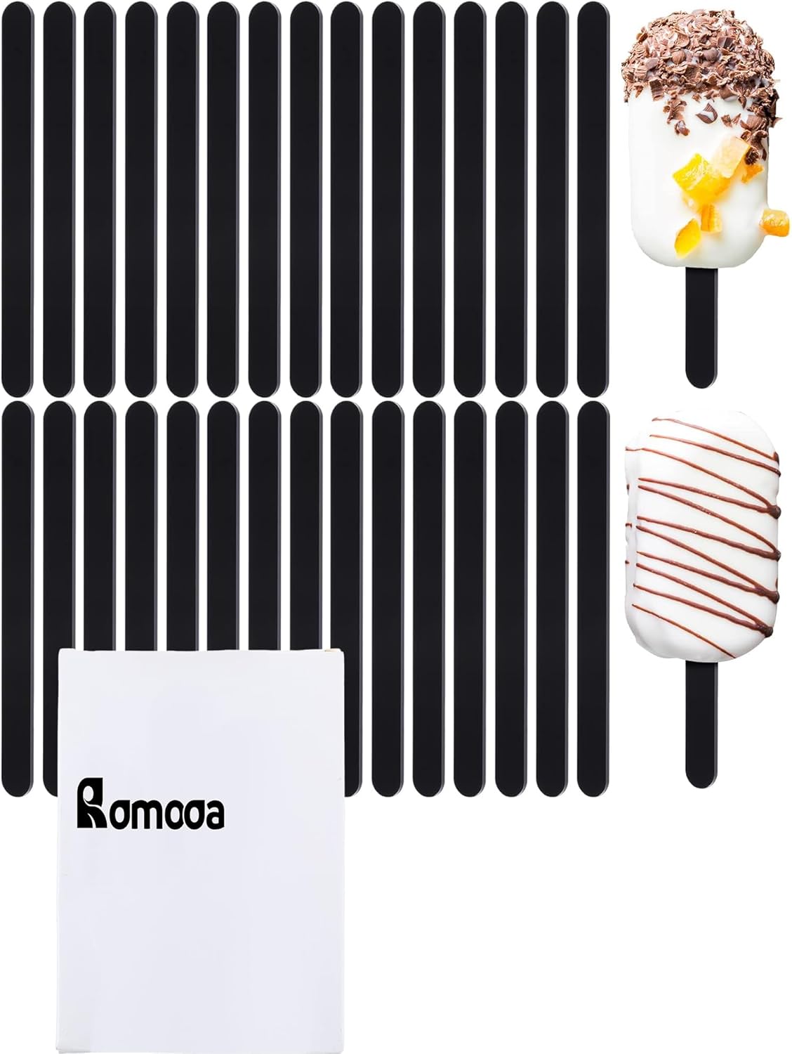 30 Pieces Acrylic Sticks Reusable Cakesicle Cake Pop Mold Mirror Ice Pop Sticks Ice Cream Cakesicle Mold for Home Cake Candy Gifts Party Craft
