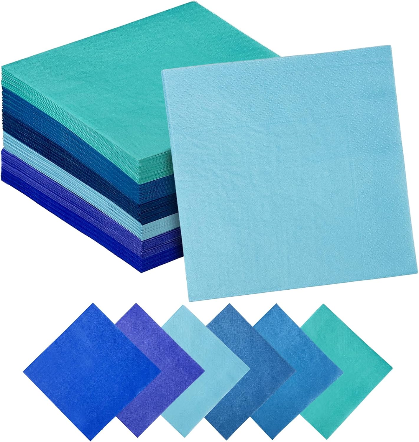 24 colors Cocktail Napkins 5 * 5inch disposable Beverage Napkin paper for Cocktail, Wedding, Dinner，Brithday Party Dessert Wine Paper Napkins（ 120 Count）