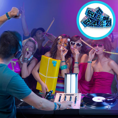 Ferraycle Over 21 Wristbands Holographic Events Wristbands Plastic Party Bracelets Waterproof Bracelets Arm Bands for Events Concerts