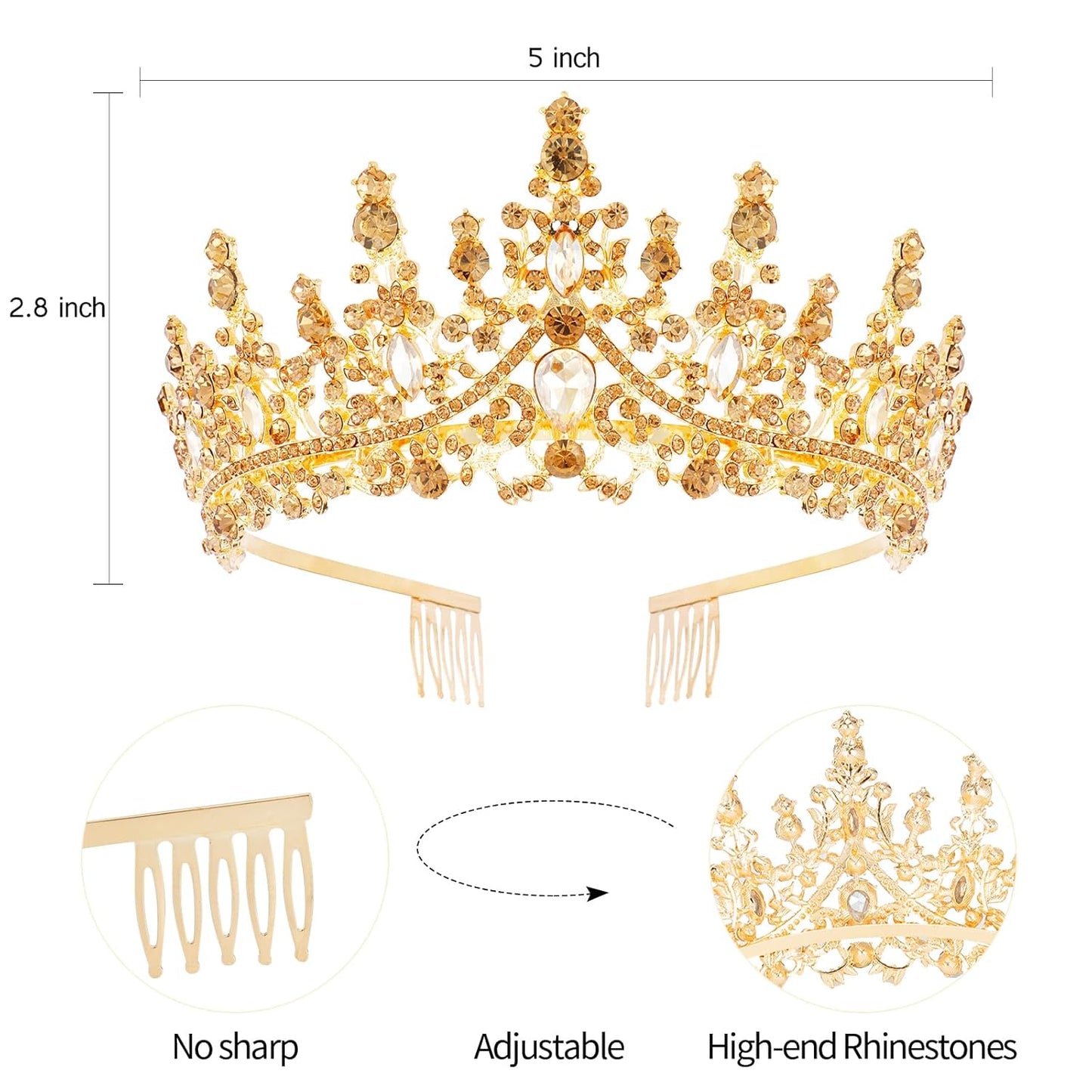 VELSCRUN Purple Crystal Birthday Tiara Crowns for Women Girls It's My Birthday Sash Queen Girls Princess Crown with Combs Happy Birth Party Decorations Mom Sisters Birth Gift Hair Accessories