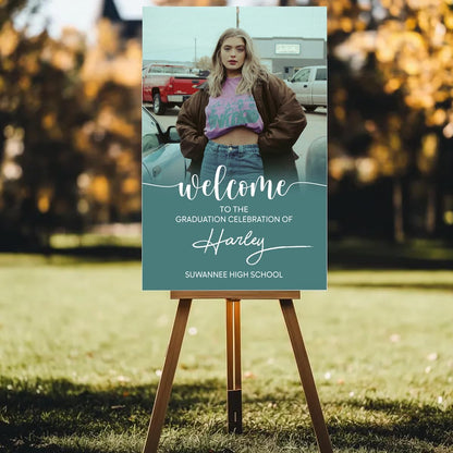 Graduation Party Welcome Sign, Photo Graduation Poster, Graduation Decorations, Grad Party Sign, Grad Welcome Sign, Graduation gift for best friend, Graduation gift for daughter, sister, brother - 1