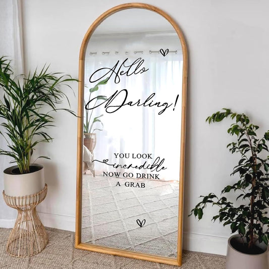 Custom Name Welcome to Our Wedding Signs Personalized Wedding Mirror Decals Selfie Mirror Decal for Wedding Entry Reception Display Golden Date Marriage DIY Vinyl Lettering Welcome Party Decoration