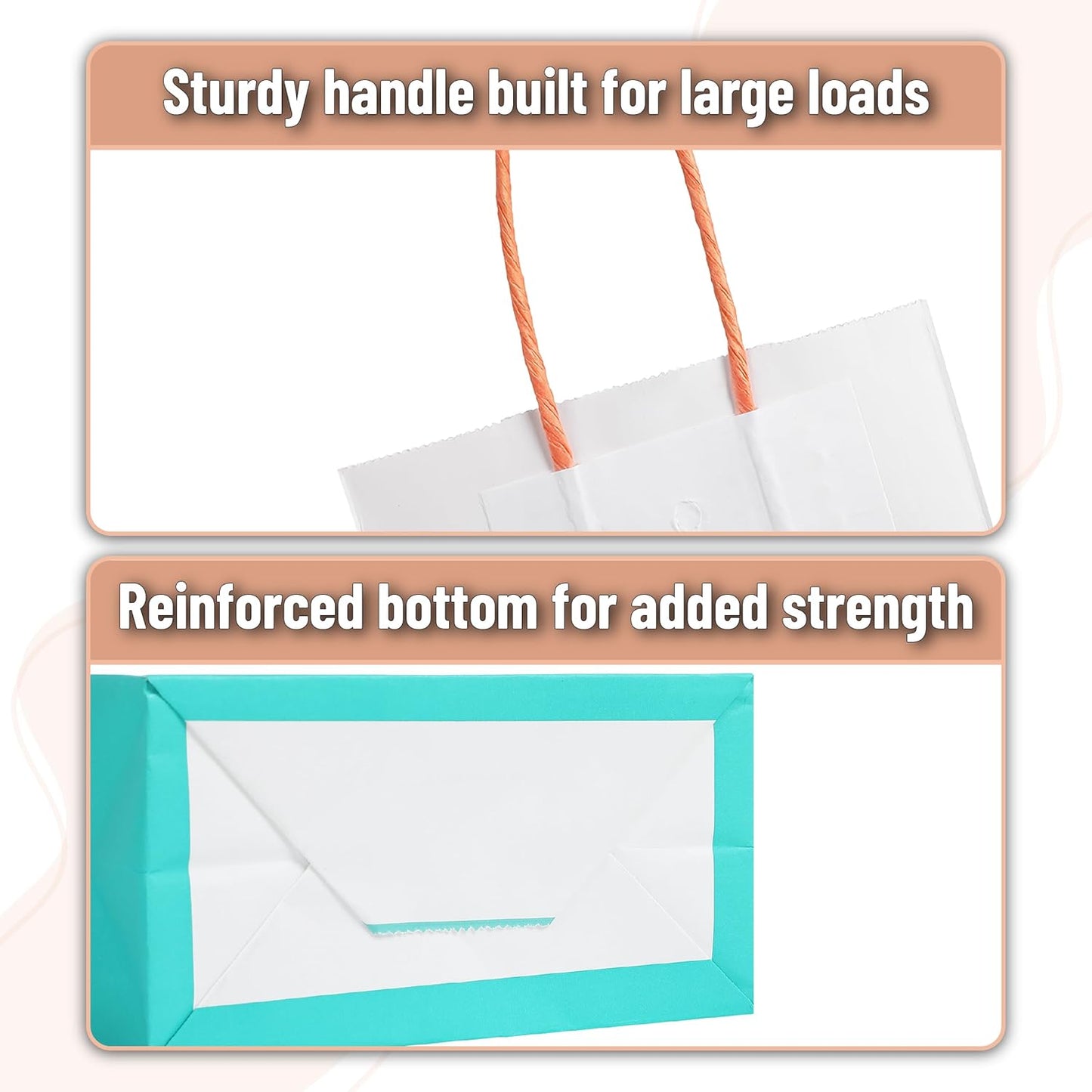 Mr. Pen- Paper Gift Bags with Handles, 32 Pack, 8.3" x 5.9" x 3.1", Pastel Paper Bags with Handles Bulk, Ideal for Gifts, Weddings, Baby Showers, Birthdays, Shopping, Retail Merchandise, Party Favor