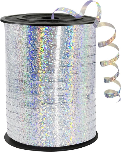 Rainbow Curling Ribbon, 500 Yard Metallic Shiny Curling Ribbon, 1/5" for Presents, Balloons, Parties & Festivals