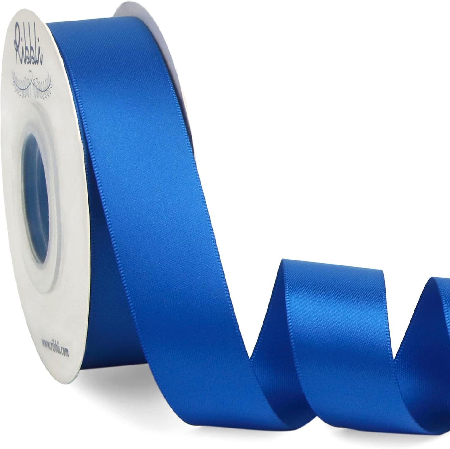 Ribbli Double Faced White Satin Ribbon,3/8” x Continuous 25 Yards,Fabric Ribbon use for Bows Bouquet,Gift Wrapping,Floral Arrangement
