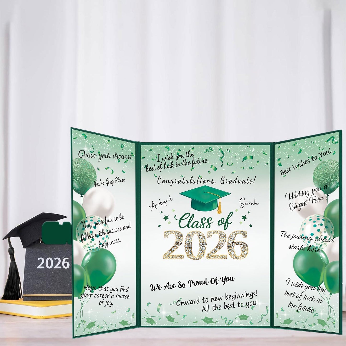QIYANPAX Graduation Guest Book 2026, Blue and Gold Graduation Decorations Class of 2026, Graduation Signature Book, Congrats Grad Guest Book Alternative, Unique Graduation Gifts