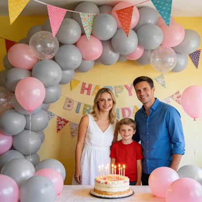 110pcs Black Balloon 12 inch, Black Latex Balloons for Birthday Party Baby Shower Wedding(with 2 Ribbons). - Colors B