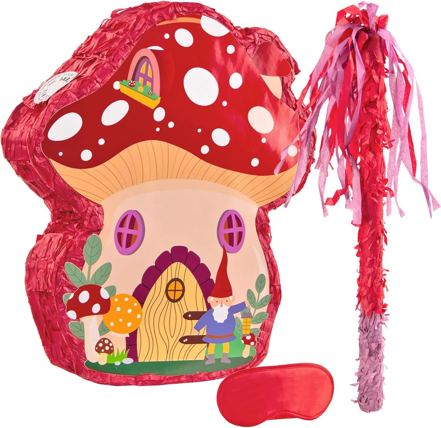 Pink Cowgirl Boot Piñata Set with Bat and Blindfold, 15.7 x 11 in Western Cowgirl Birthday Party Decorations, Girls Theme Party Piñata for Candy & Treats