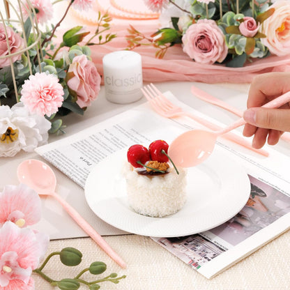 Supernal 360pcs Silver Plastic Cutlery,Elegant Plastic Silverware,Silver Hammed Silverware,Disposable Flatware,Include 120 Forks,120 Knvies,120 Spoons,Perfect for Birthday,Party,Wedding