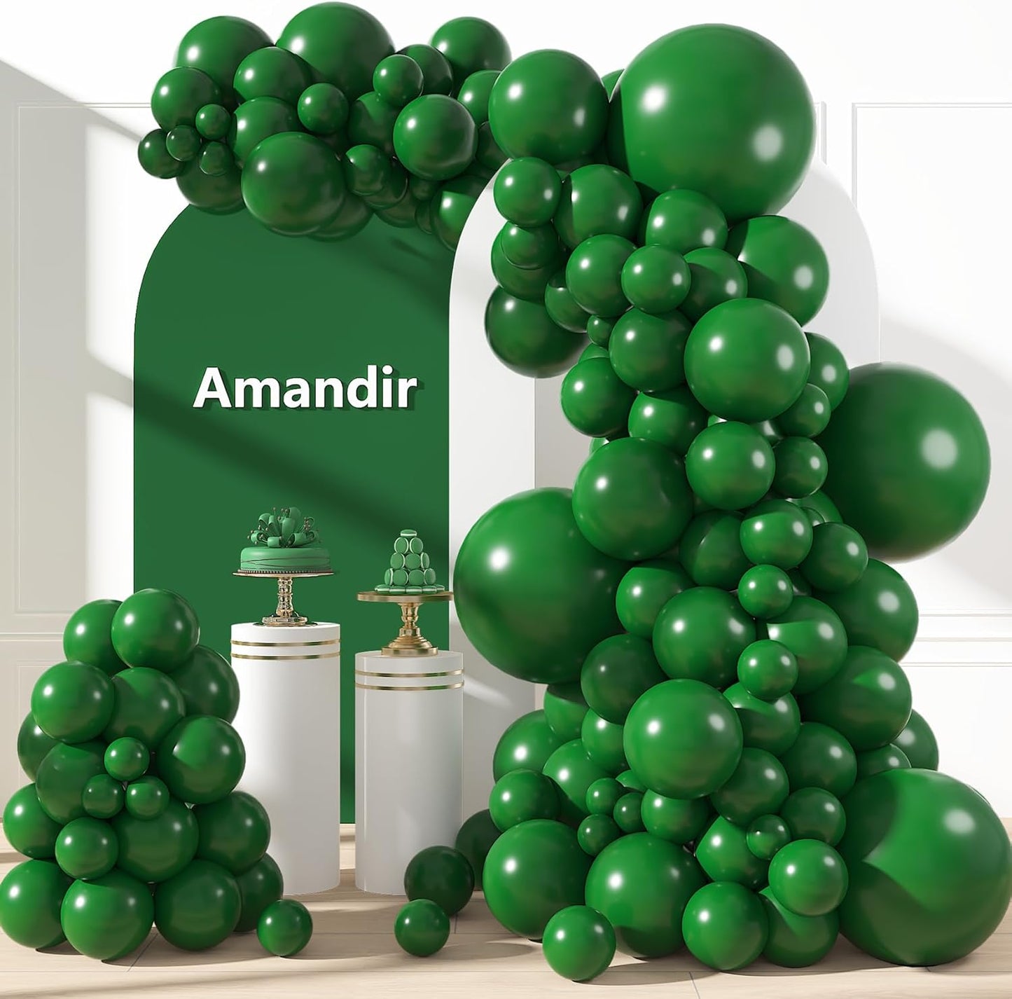 Amandir 153pcs White Sand Balloons Arch Garland Kit Different Sizes 18 12 10 5 Inch Cream Beige Sand White Latex Balloon for Birthday Boho Neutral Baby Shower Wedding Anniversary Party Decorations