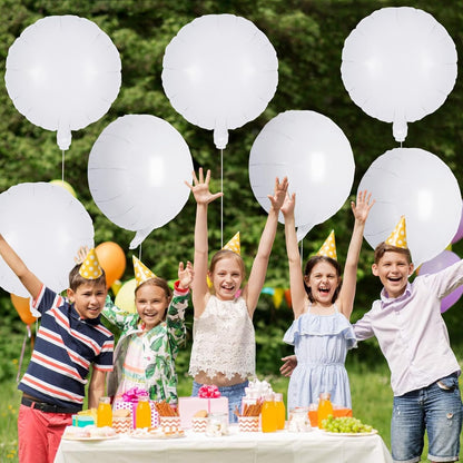 20 Pcs Black Round Shaped Balloons,18 Inch Round Foil Balloon,Giant Round Mylar Balloon Helium Balloons for Birthday Party Baby Shower Wedding Decorations (Black)