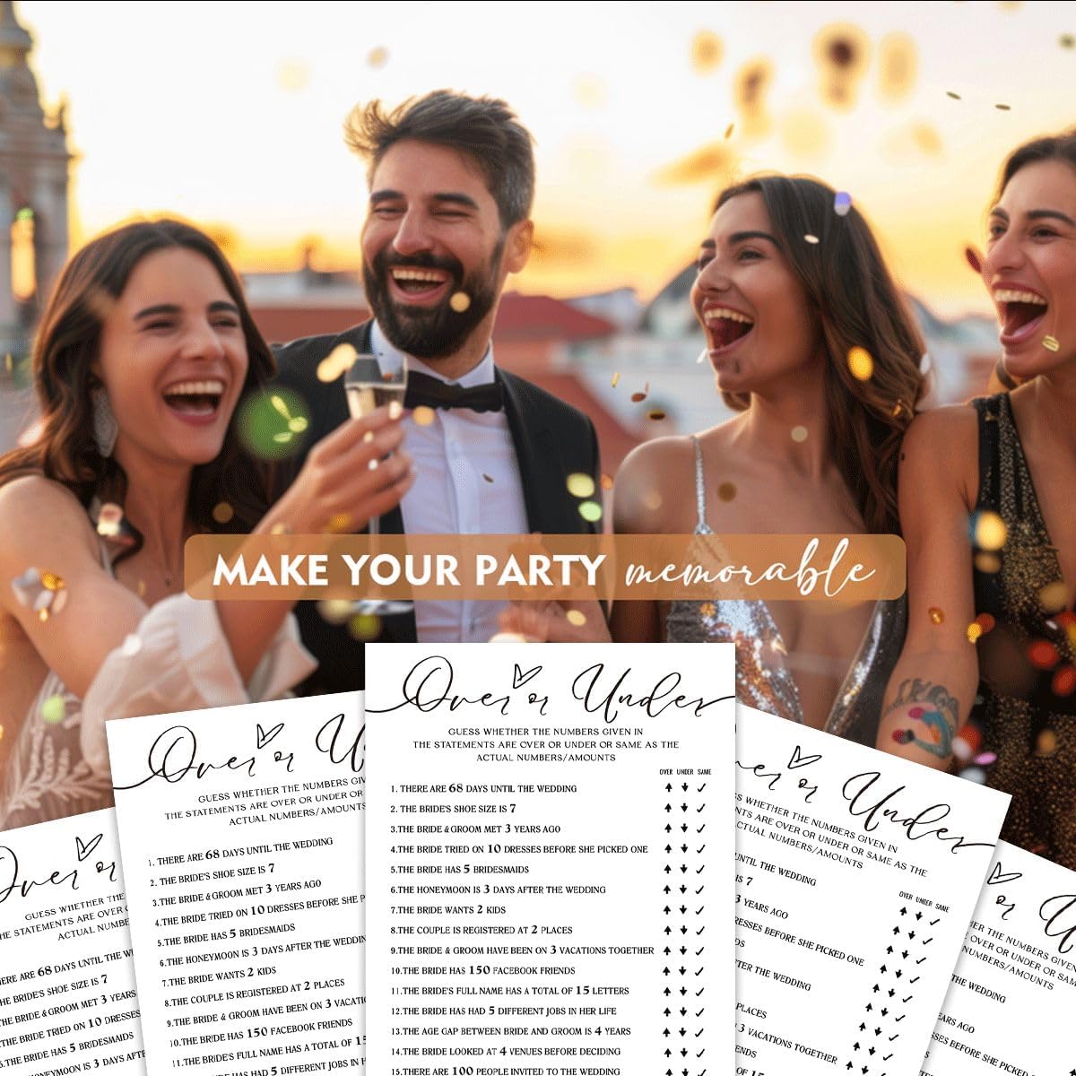 Bridal Shower Bingo, What Will The Bride to Be Receive, 25Pcs Bridal Bingo Game Cards, Engagement Party Games for Guests, Minimalist White Wedding Party Supplies - A18