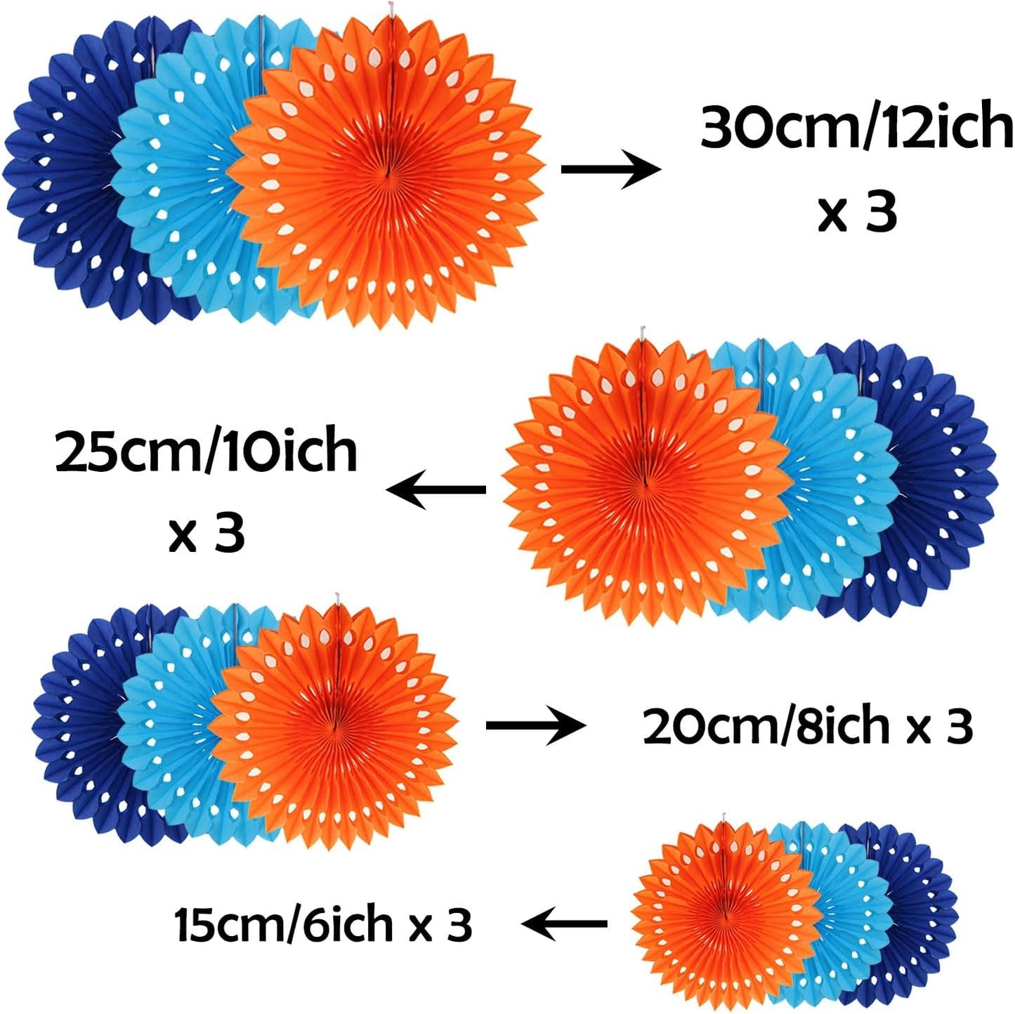 ZOOYOO Hanging Paper Fans Party Decorations,12 Pcs Pastel Rainbow Honeycomb Round Fans,Ceiling Decor for Easter,Wedding,Birthday,Summer Day Party Backdrop