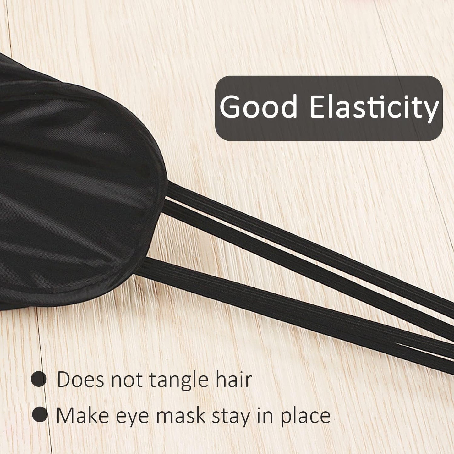6 Pack Blindfold Eye Mask Cover Sleep Mask for Party Games Travel Sleep Team Build Party Supply with Adjustable Strap for Women Men Kids, Black