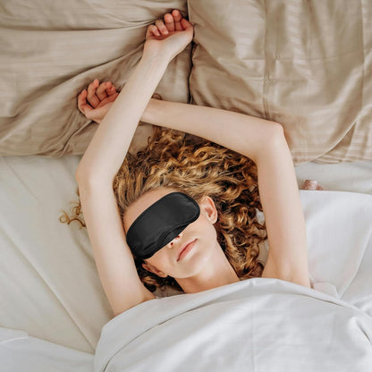 4 Pcs Blindfold, Black Eye Mask, Eye Masks for Sleep, Nose Pad and Adjustable Strap Blindfold, Game Sleeping for Everyone Travel Nap Sleeping