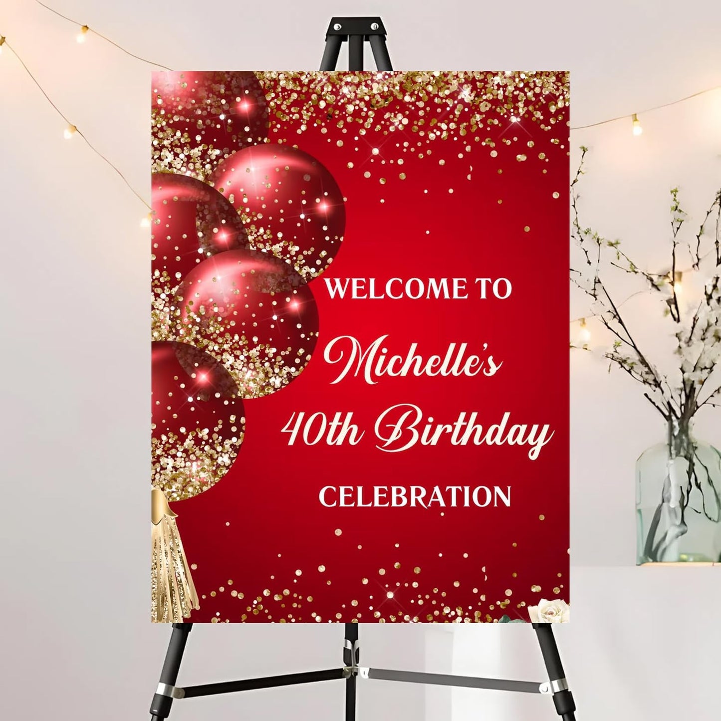 Editable Birthday Welcome Sign, Pink Bow Birthday Party Sign, Custom Birthday Signs, Welcome To Birthday Party, Birthday Party Decor, Welcome To Birthday Celebration Party Sign #12