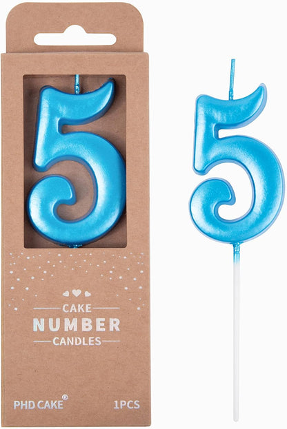 PHD CAKE 2.76 Inch Elegant Gold 1 Number Birthday Candles, Gold Number Candles, Cake Number Candles, Party Celebration