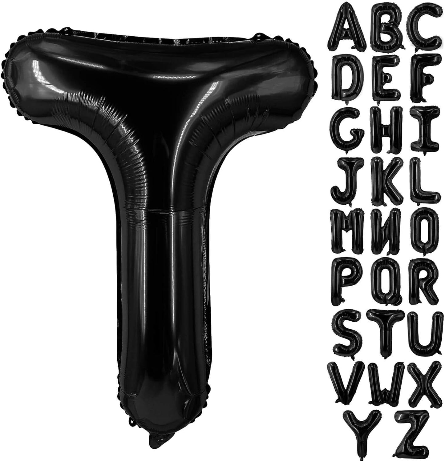 Lovoir 40 Inch Large Black Letter A Balloons Big Size Jumbo Mylar Foil Helium Balloon for Birthday Party Celebration Decorations Alphabet Black A