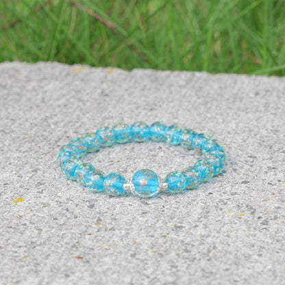 Glass Beaded Bracelet Glowing Bracelet Luminous Beads Bracelet for Women Glass Mermaid Bracelet Bangles Anti Anxeity Healing Energy