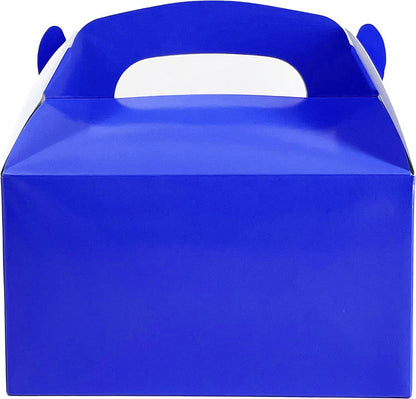 The Dreidel Company 12-Pack Black Gable Treat Boxes, Goodies Favor Box for Kids Birthday, Candy Boxes Party Favors, Weddings Events, Baby Shower, 6.25" x 3.5" x 3.5" Inch
