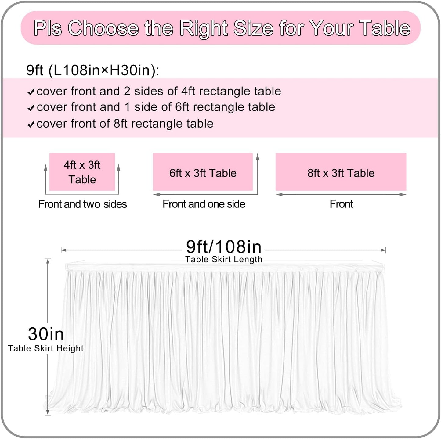 72inch Champagne Gold Tulle Table Skirts for Rectangle Round Tables, Gold Grim Ruffle Tulle Tutu Cloth Table Skirt 6ft for Wedding Birthday Party Cake Dessert Decor(No Top Cover)