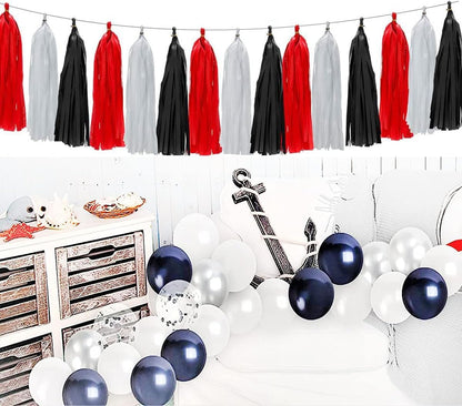 30pcs Paper Tassels Garland Banner Tissue Paper Tassel DIY Hanging Paper Decorations Party Tassel Garland Decor Baby Shower Nursery Wedding Festival Baby Shower Decoration(30, White)