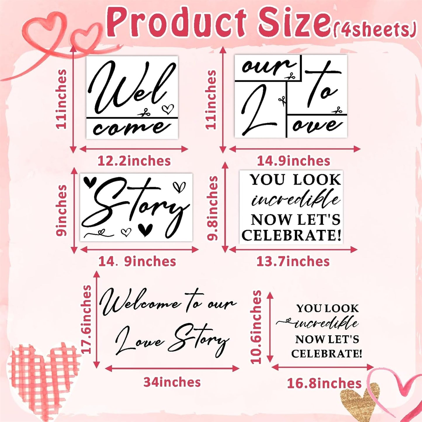 Custom Name Welcome to Our Wedding Signs Personalized Wedding Mirror Decals Selfie Mirror Decal for Wedding Entry Reception Display Golden Date Marriage DIY Vinyl Lettering Welcome Party Decoration