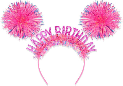 CAVETEE Happy Birthday Crown and Tiara for Women & Girls Party Decorations Gifts