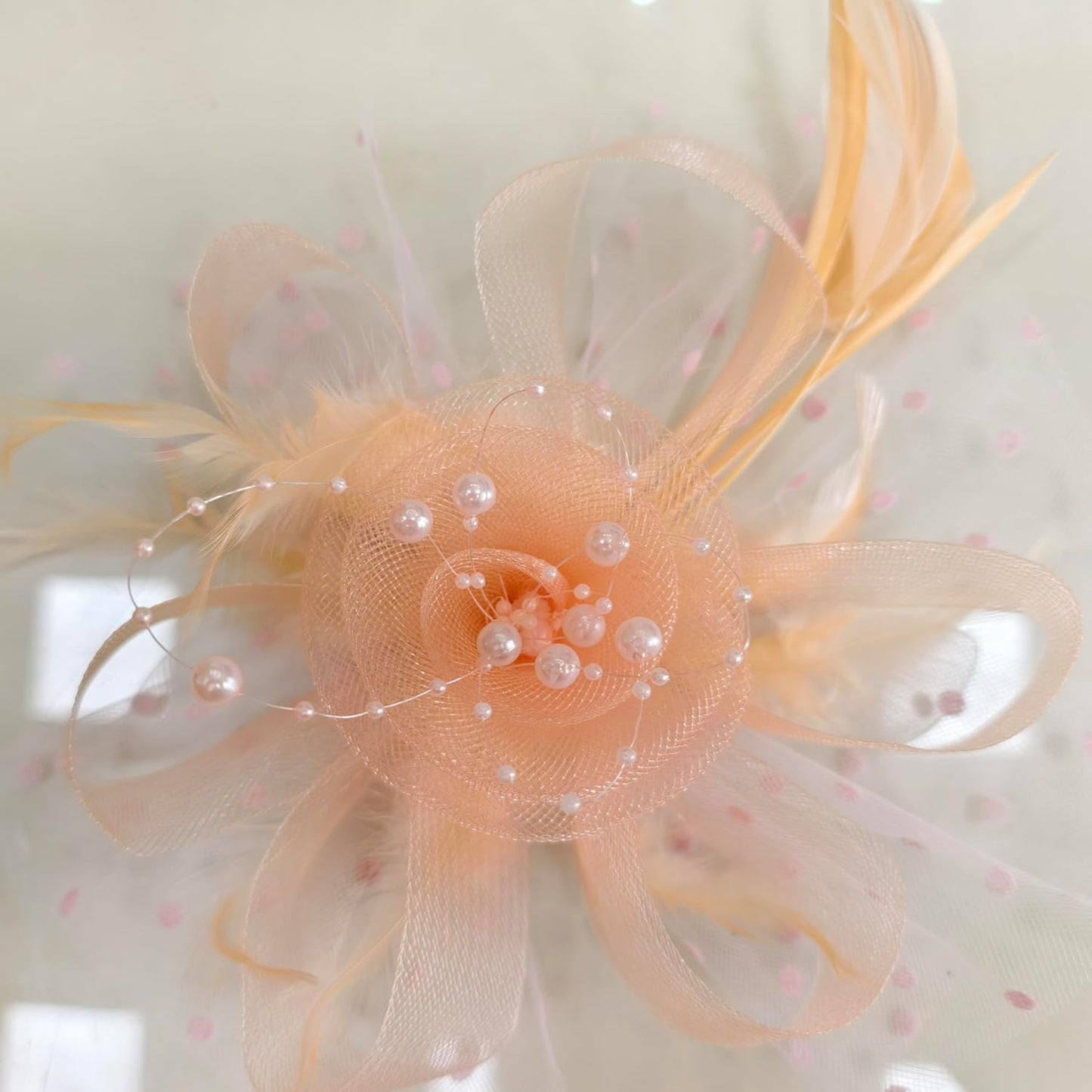 Fascinators Hat Women Tea Party Headband Flower Cocktail Mesh Feathers Hair Clip Kentucky Derby Hat Wedding
