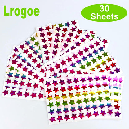 1620 Pcs Holographic Rainbow Small Star Stickers for Kids Reward, Behavior Chart, Student Planner and School Classroom Teacher Supplies, 0.6" Diameter