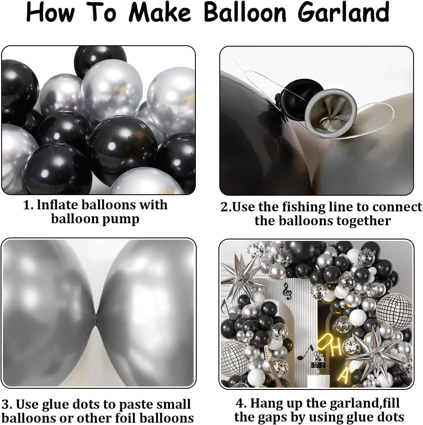 KARLURE Black and Gold Balloons Arch Kit with Black Gold Confetti Balloons for 2026 Graduation Decorations Class Grad Men Birthday Party Prom Retirement Masquerade Anniversary Party Decorations