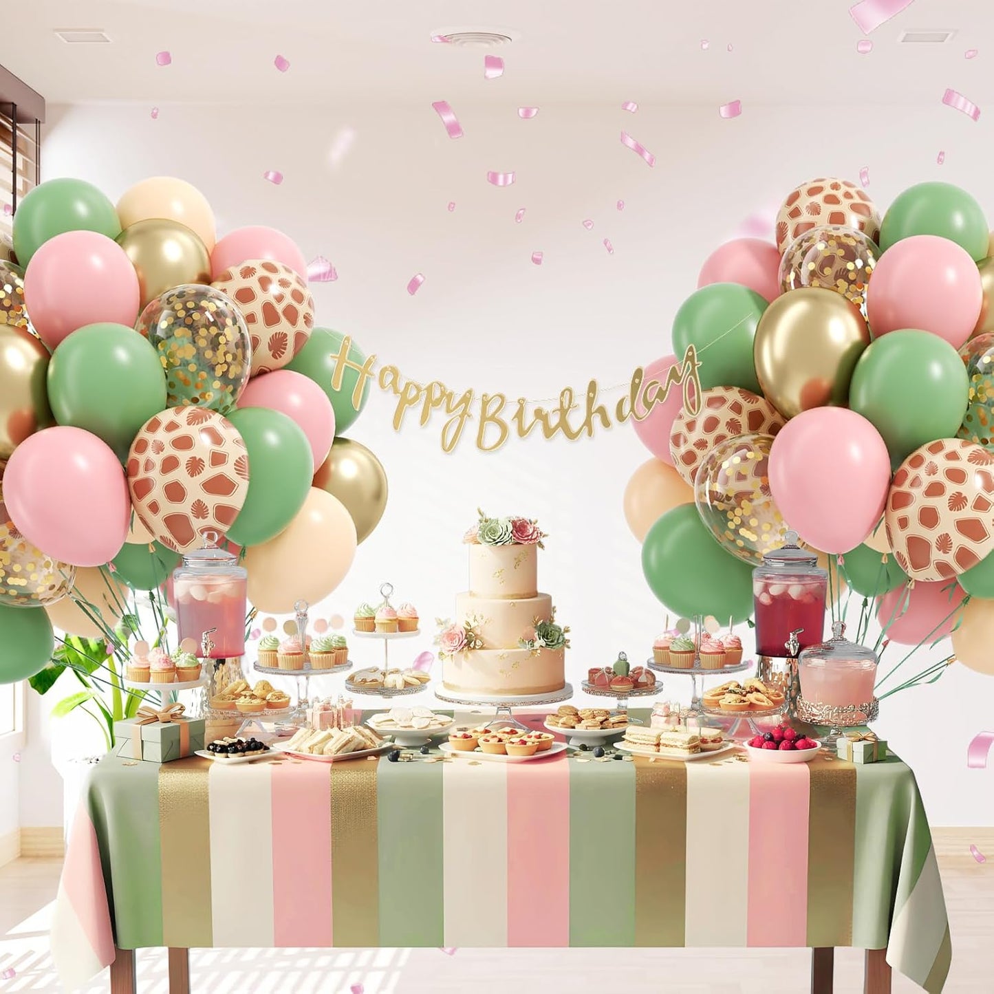 Light Pink and White Balloons, 60pcs 12inch Pearl Light Baby Pink Confetti White Balloons for Wedding Bridal Shower Baby Shower Pink Birthday Decorations