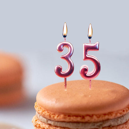 10 Pieces Birthday Numeral Candles, Cake Numeral Candle for Cake Decoration, Number 0-9 Cake Topper Candles Number 0 1 2 3 4 5 6 7 8 9 for Birthday Wedding Anniversary Party Celebration, Black