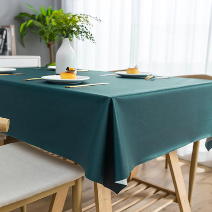 Rectangle Table Cloth,100% Waterproof Tablecloth Oil Proof Spill Proof Vinyl Table Cloth, Wipe Clean Plastic Table Cover for Dining, Camping, Indoor and Outdoor 52" x 70",Leaves