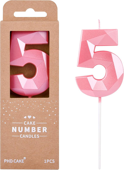 PHD CAKE 2.76 Inch Crystal Black 9 Number Birthday Candles, Black Number Candles, Cake Number Candles, Party Celebration